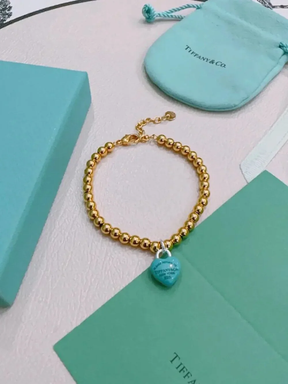 Tiffany & Co. Blue Heart Gold Bracelet
